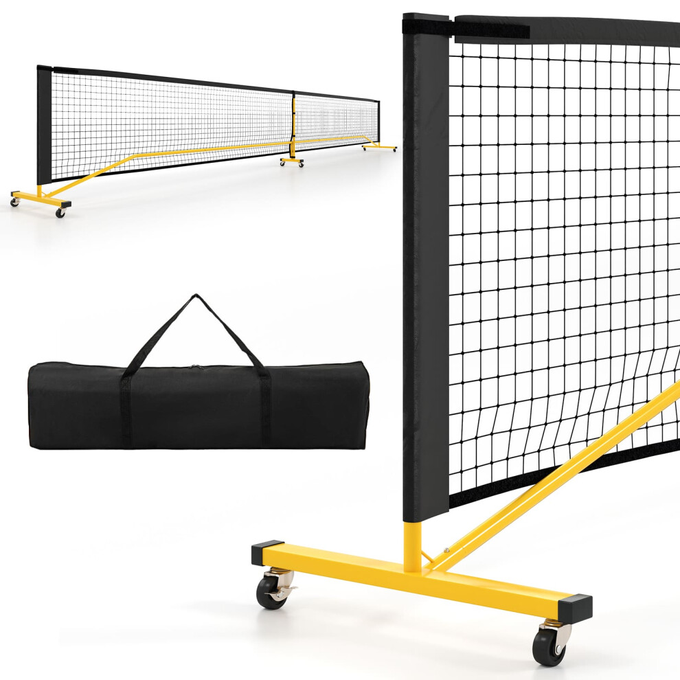 Portable Pickleball Net 22FT Regulation Size Pickle Ball Net-Black