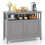 Casart Modern Storage Cabinet Kitchen Buffet Server Sideboard w/ Shelf-Grey 1