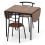 Casart Set of 3 Foldable Dining Table Set Expandable Drop Leaf Kitchen Table with 2 Chairs 1