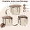 Casart Set of 3 Foldable Dining Table Set Expandable Drop Leaf Kitchen Table with 2 Chairs 5