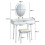 Casart Vanity Table Set with Lighted Mirror & 3 Color Lighting Modes-White 2