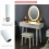 Casart Vanity Table Set with Lighted Mirror & 3 Color Lighting Modes-White 6
