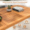 Casart Outdoor Wooden Long Dining Table 170 x 90cm Rectangular Patio Table with Umbrella Hole 6