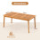 Casart Outdoor Wooden Long Dining Table 170 x 90cm Rectangular Patio Table with Umbrella Hole 2