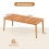 Casart Outdoor Wooden Long Dining Table 200 x 90cm Rectangular Patio Table with Umbrella Hole 2