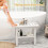 Casart Shower Bench for Inside Shower Waterproof HDPE Bath Stool-White 5