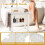 Casart Shower Bench for Inside Shower Waterproof HDPE Bath Stool-White 4