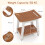 Casart Shower Bench Seat HIPS Shower Stool w/ Handle & Shower Head-Brown 2
