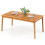 Casart Outdoor Wooden Long Dining Table 170 x 90cm Rectangular Patio Table with Umbrella Hole 1