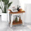 Casart Shower Bench Seat HIPS Shower Stool w/ Handle & Shower Head-Brown 7