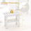 Casart Shower Bench for Inside Shower Waterproof HDPE Bath Stool-White 2