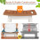 Casart Shower Bench Seat HIPS Shower Stool w/ Handle & Shower Head-Brown 3