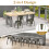 Casart Set of 4 Stackable Dinning Chairs Industrial Metal Bar Stools w/ Removable Backrest 7