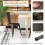 Casart Set of 4 Stackable Dinning Chairs Industrial Metal Bar Stools w/ Removable Backrest 6