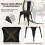 Casart Metal Dining Chair Set of 4 Indoor Stackable Kitchen Chairs-Black Grey 5