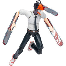 Total Anime Chainsaw Man - Figura da 6,5 pollici con Testa e Braccia Alternative e Bocca Intercambiabile
