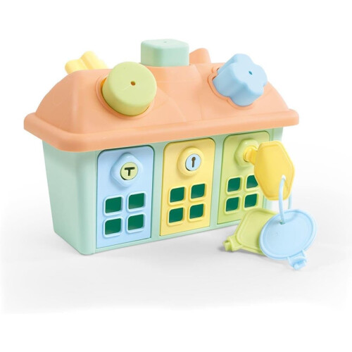 Dolu Dolu Shape Sorter Happy House with Lockable Doors