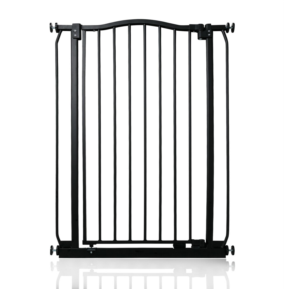 (Matt Black, 71cm - 80cm) Safetots Extra Tall Curved Top Gate-image-OPC-PGVPS78-NEW