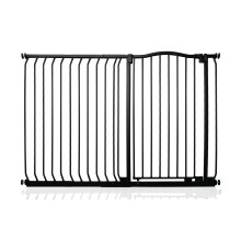 (Negro mate, 134cm - 143cm) Safetots Barrera Extra Alta de Tope Curvo para Bebés
