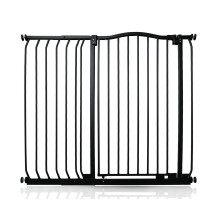 (Negro mate, 107cm - 116cm) Safetots Barrera Extra Alta de Tope Curvo para Bebés