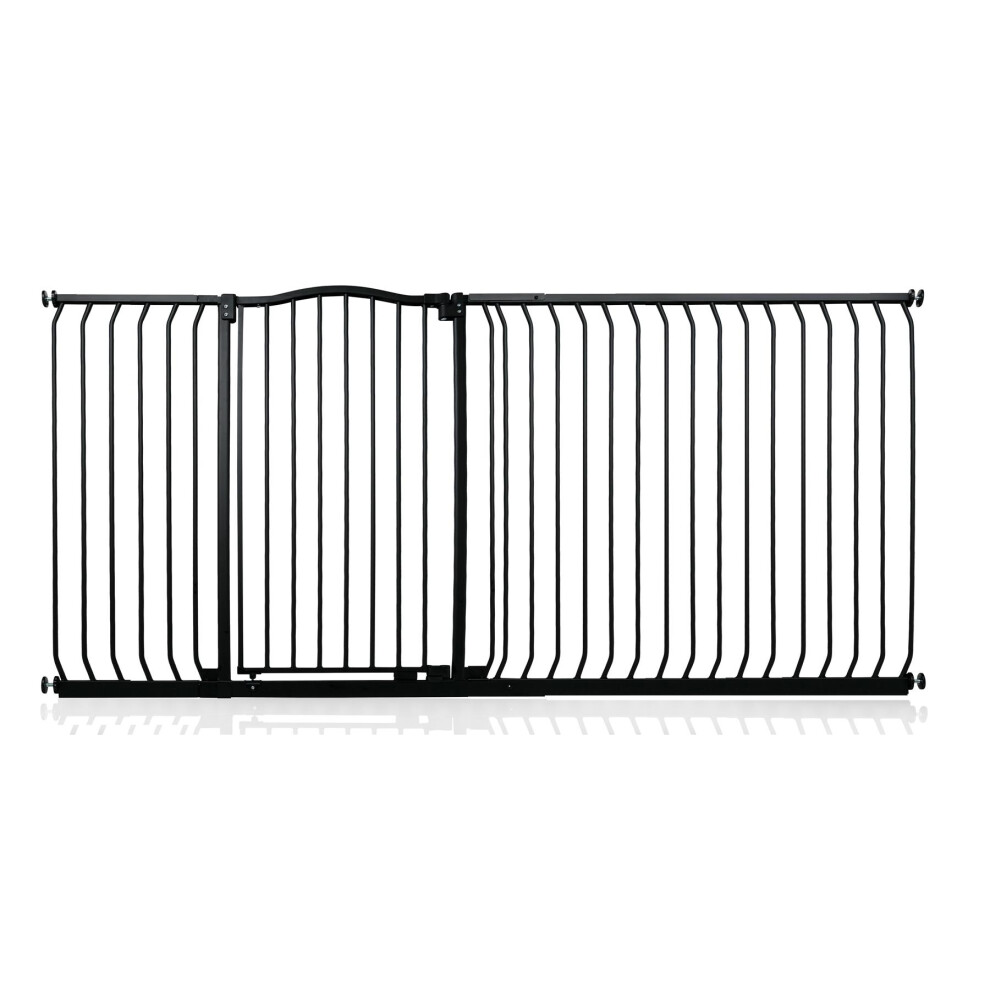 (Matt 198Cm - 207Cm) Extra Tall Curved Top Gate Black Safetots