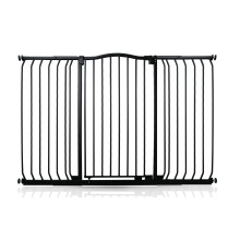 (Negro mate, 143cm - 152cm) Safetots Barrera Extra Alta de Tope Curvo para Bebés