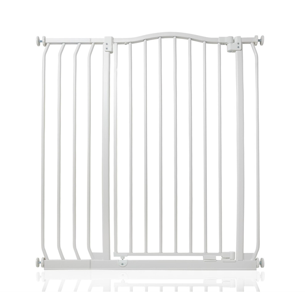 (Matt 89Cm - 98Cm) Extra Tall Curved Top Gate White Safetots