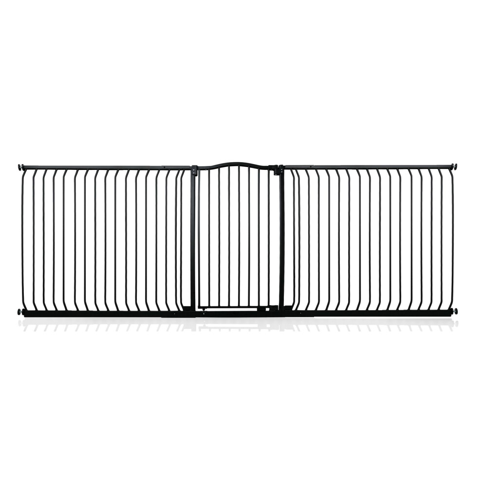 (Matt 271Cm - 280Cm) Extra Tall Curved Top Gate Black Safetots