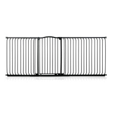 (Negro mate, 234cm - 243cm) Safetots Barrera Extra Alta de Tope Curvo para Bebés