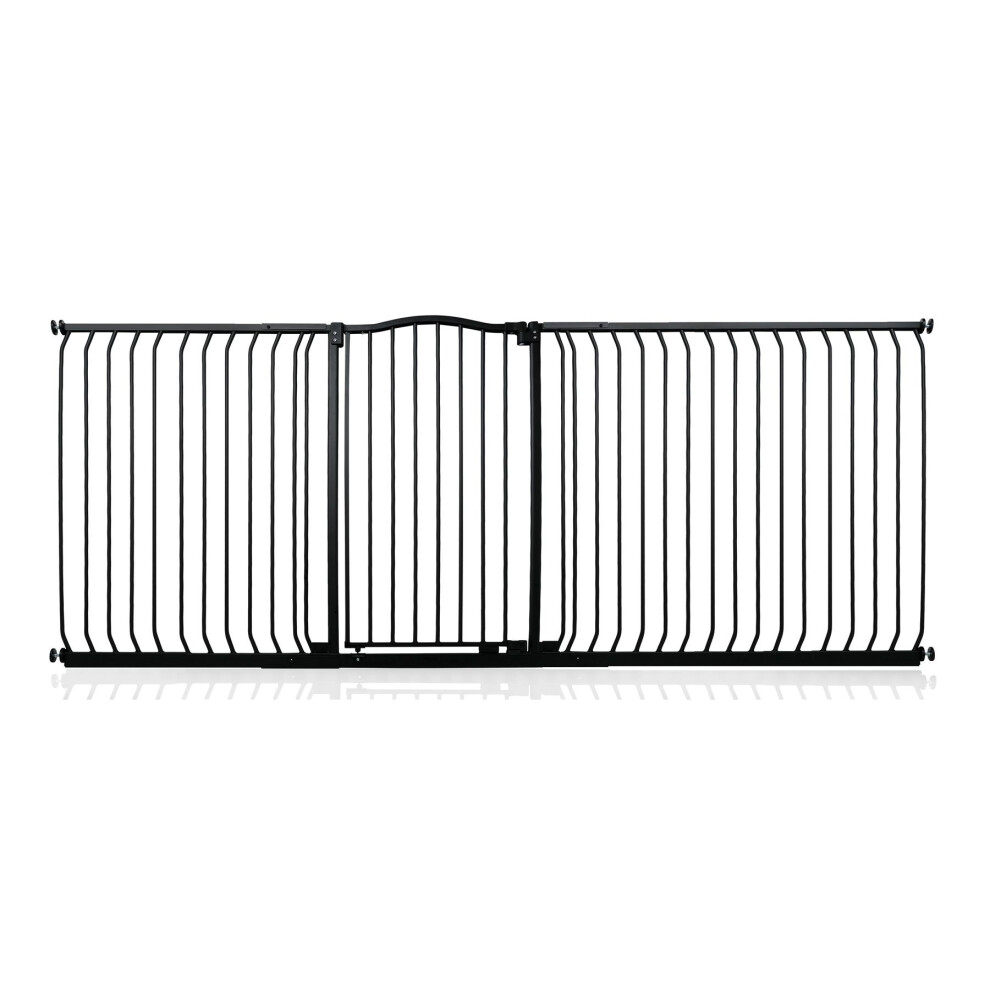 Safetots (Matt 234Cm - 243Cm) Extra Tall Curved Top Gate Black