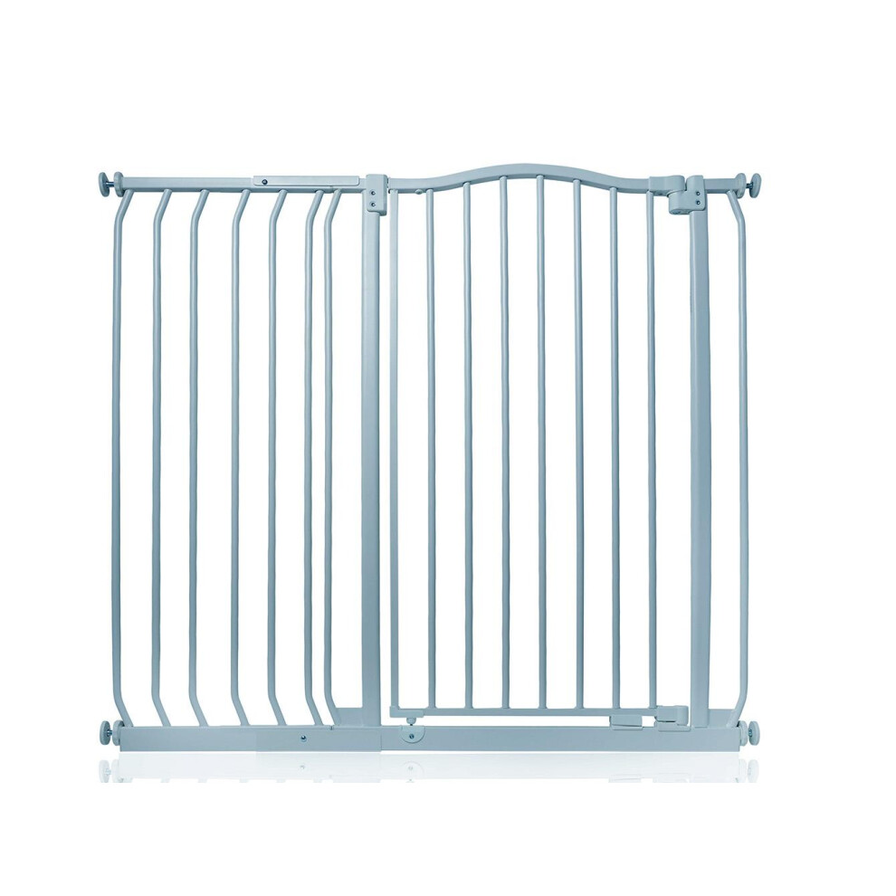 (Matt Grey, 107cm - 116cm) Safetots Extra Tall Curved Top Gate-image-OPC-PGVPS9D-NEW