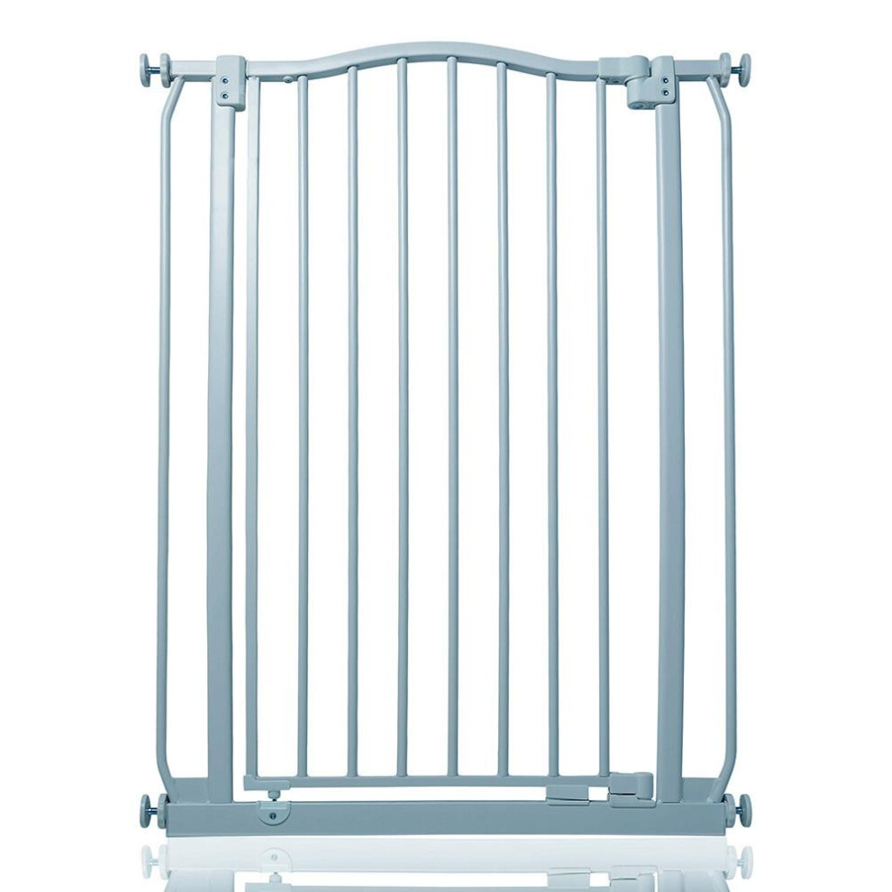 (Matt Grey, 71cm - 80cm) Safetots Extra Tall Curved Top Gate-image-OPC-PGVPS97-NEW