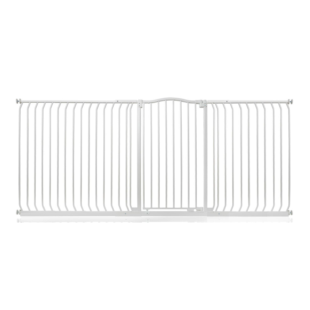(Matt 225Cm - 234Cm) Extra Tall Curved Top Gate White Safetots
