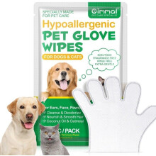 Oimmal Pet Grooming Wet Glove Wipes for Cats & Dogs – Wash-Free Cleaning, Soothing & Nourishing Care