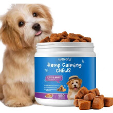 Worafy 150x Dog Calming Hemp Chews – Anxiety & Stress Relief Treats for Dogs – Natural Chicken Flavour Flavour Treats