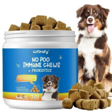 Worafy No Poo Soft Chews for Dogs – Digestive Boost + Probiotics & Anal Gland Support – Duck Flavour – 120 Chews