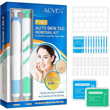 Aliver Painless Skin Tag Remover Pens with 60 Bands (Micro & Regular) - Wart Removal Kit for Small to Large Tags
