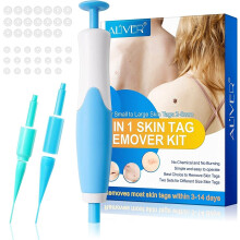 Aliver 2-in-1 Painless Skin Tag & Mole Remover Kit – 40 Rubber Bands + 10 Alcohol Pads, Removes 2mm–8mm Tags