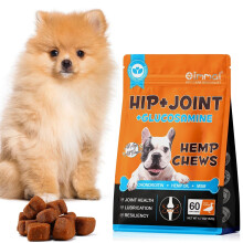 Oimmal Dog Hip and Joint Supplement, 60 Duck Flavour Chews, Joint Mobility and Strength Support Treats for Dogs