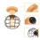Retro E27 Eisen Holz Deckenlampe Runde Käfig Deckenleuchte Moderne Deckenlampe Für Eingangsbereich Flur Schwarz 4