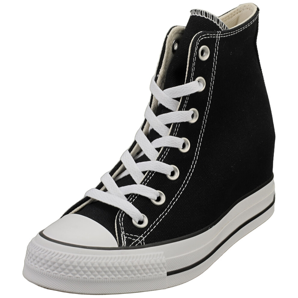 (4) Converse Ctas Wedge Hi Womens Casual Trainers in Black White