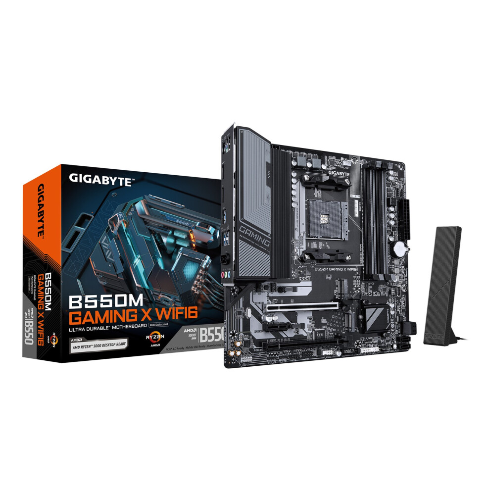 Gigabyte B550m Gaming X Wifi6 Motherboard - Amd Ryzen 5000 Cpus, 5+3 Phases Vrm, Up To 3200Mhz Ddr4, 1Xpcie 4.0 + 1Xpcie