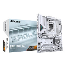 GIGABYTE B850 Eagle Ice Moederbord – AMD Ryzen serie 9000 Processors, Digitale VRM 8+2+2 Fasen, Tot 8200 MHz DDR5 (O.C)