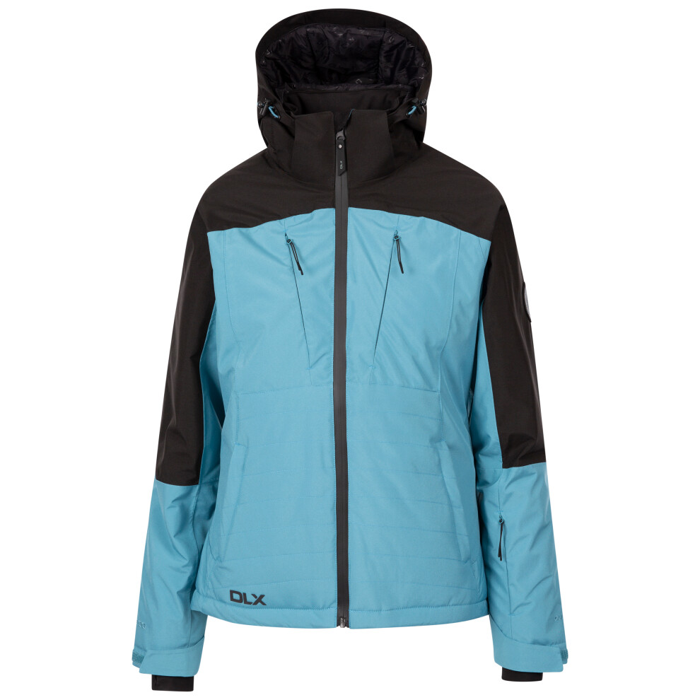 (12, Storm Blue) DLX Womens Ski Jacket With Zip Off Hood Emilia
