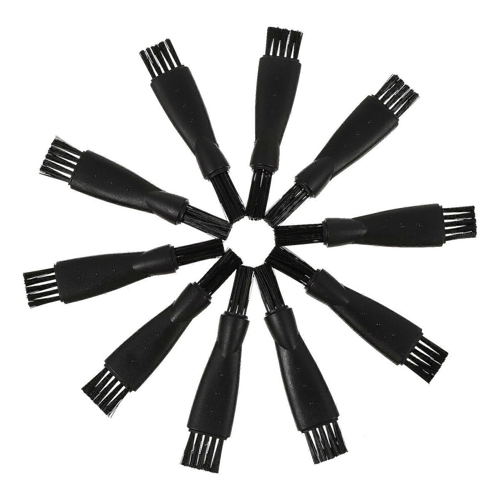 Black (As Show, One Size) 10Pcs Electric Shaver Razor Cleaning Brushes Replacement Electric Shaving Cleaning Brushes (Black)