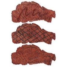 (As show, One size) 3Pcs Simulated Steak Model Fake Steak Photo Prop Lifelike Steak Model Showcase Fake Steak Prop