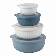 Gatiti cu boluri de preparare culori cu capacele lat ?i profunde plastic cuiburi mici set de boluri de amestecare cu capace cu 8 buca?i - boluri