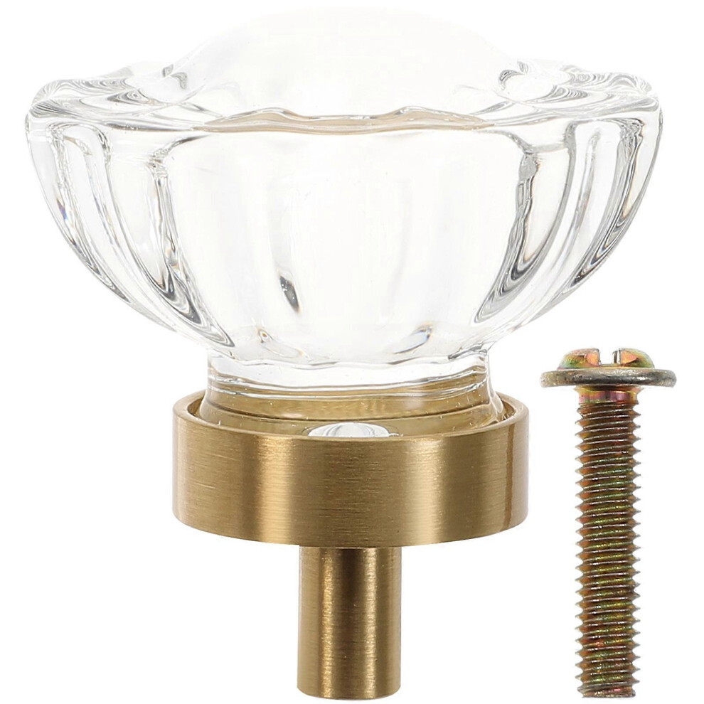 (As Show, One Size) Crystal Flower Cabinet Knob Drawer Handle Cabinet Cupboard Pull Floral Closet Knob 6974185856117