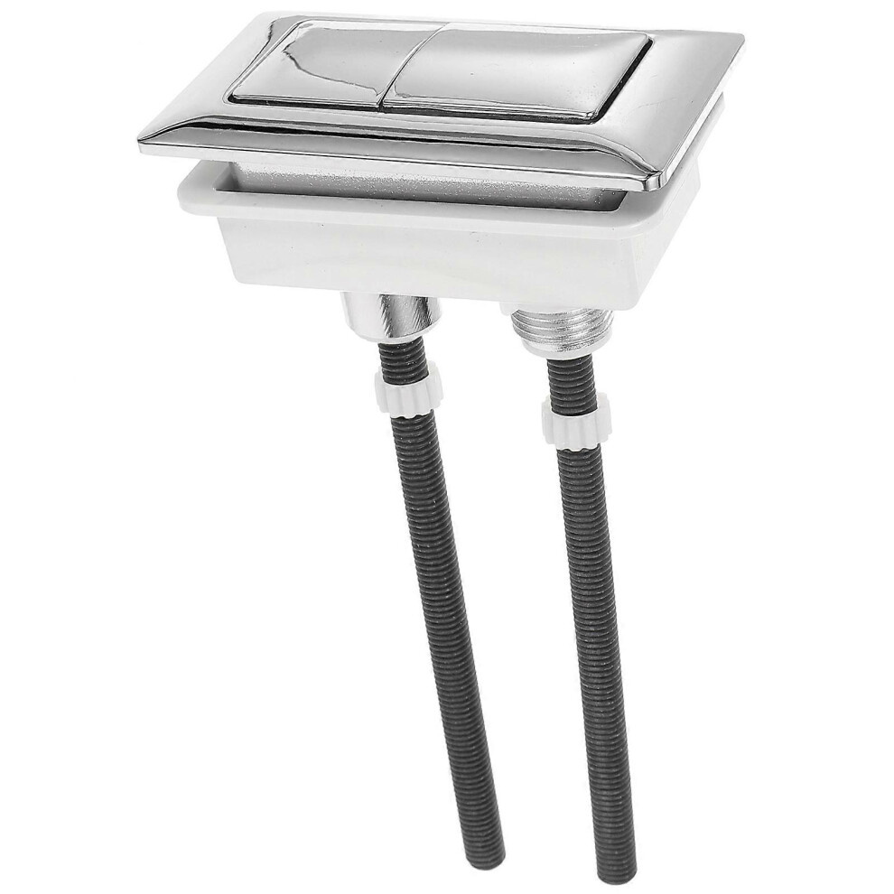 (As Show, One Size) Push Toilet Flush Button Flushing Water Tank Button Replacement Double Push Button 4069016298869