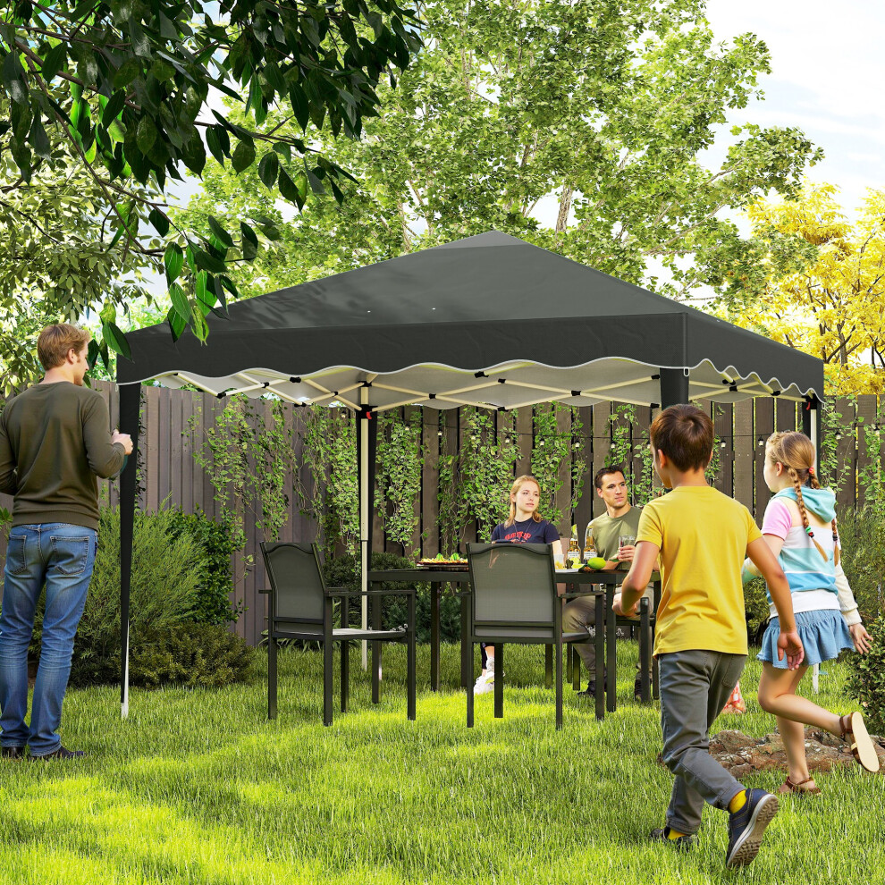 Outsunny 3x3(m) Pop Up Gazebo Marquee Tent for Garden w/ Carry Bag Grey